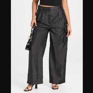 NWT - TIBI crispy nylon cargo pants size 14